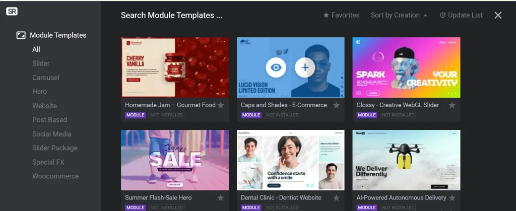 Slider Revolution Premium Templates
